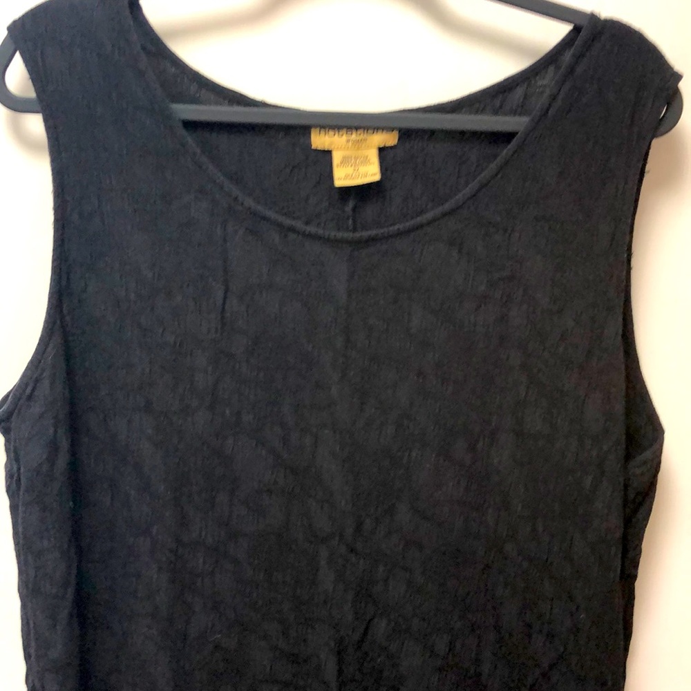 Beach cover up 100% rayon, black flowers